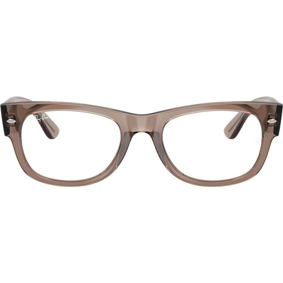 Mega Wayfarer II RX0832V, Transparent Taupe Beige/Clear Lenses