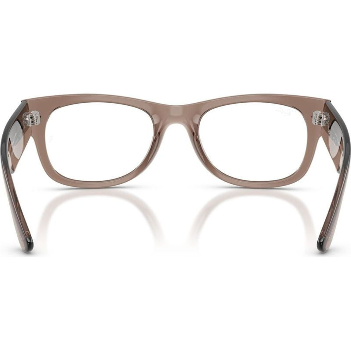 Mega Wayfarer II RX0832V, Transparent Taupe Beige/Clear Lenses