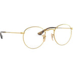 Round Metal RX3447V, Gold/Clear Lenses 53 Eye Size
