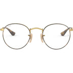 Round Metal RX3447V, Havana on Gold/Clear Lenses 53 Eye Size