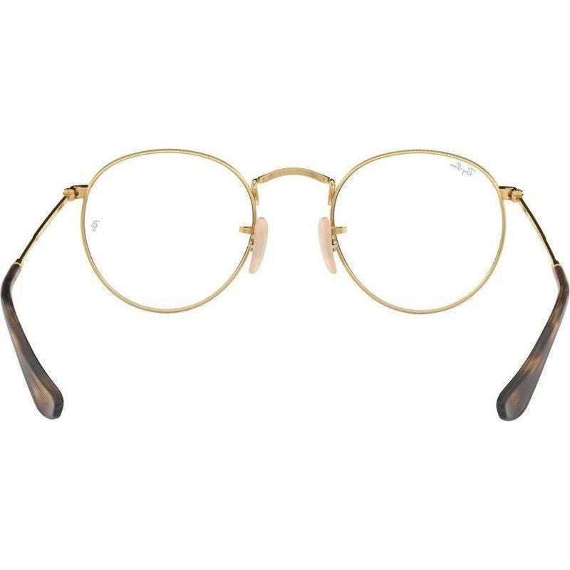 Round Metal RX3447V, Havana on Gold/Clear Lenses 53 Eye Size