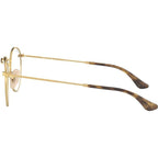Round Metal RX3447V, Havana on Gold/Clear Lenses 53 Eye Size
