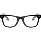 Wayfarer Ease RX4340V, Black on Transparent/Clear Lenses