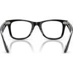 Wayfarer Ease RX4340V, Black on Transparent/Clear Lenses