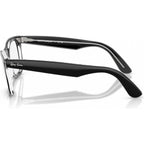 Wayfarer Ease RX4340V, Black on Transparent/Clear Lenses