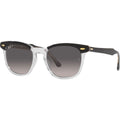 Hawkeye RB2298, Black on Transparent/Grey Gradient Polarised Glass Lenses 52 Eye Size