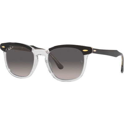 Hawkeye RB2298, Black on Transparent/Grey Gradient Polarised Glass Lenses 52 Eye Size