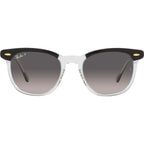 Hawkeye RB2298, Black on Transparent/Grey Gradient Polarised Glass Lenses 52 Eye Size