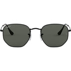 Hexagonal Flat RB3548N, Black/Green Polarised Glass Lenses 51 Eye Size