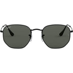 Hexagonal Flat RB3548N, Black/Green Polarised Glass Lenses 54 Eye Size