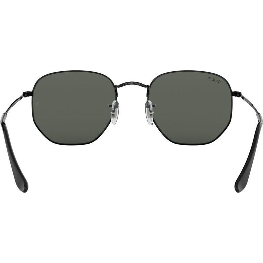 Hexagonal Flat RB3548N, Black/Green Polarised Glass Lenses 54 Eye Size