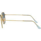 Hexagonal Flat RB3548N, Gold/Blue Gradient Glass Lenses 51 Eye Size