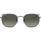 Hexagonal Flat RB3548N, Gunmetal/Dark Grey Glass Gradient Lenses 54 Eye Size