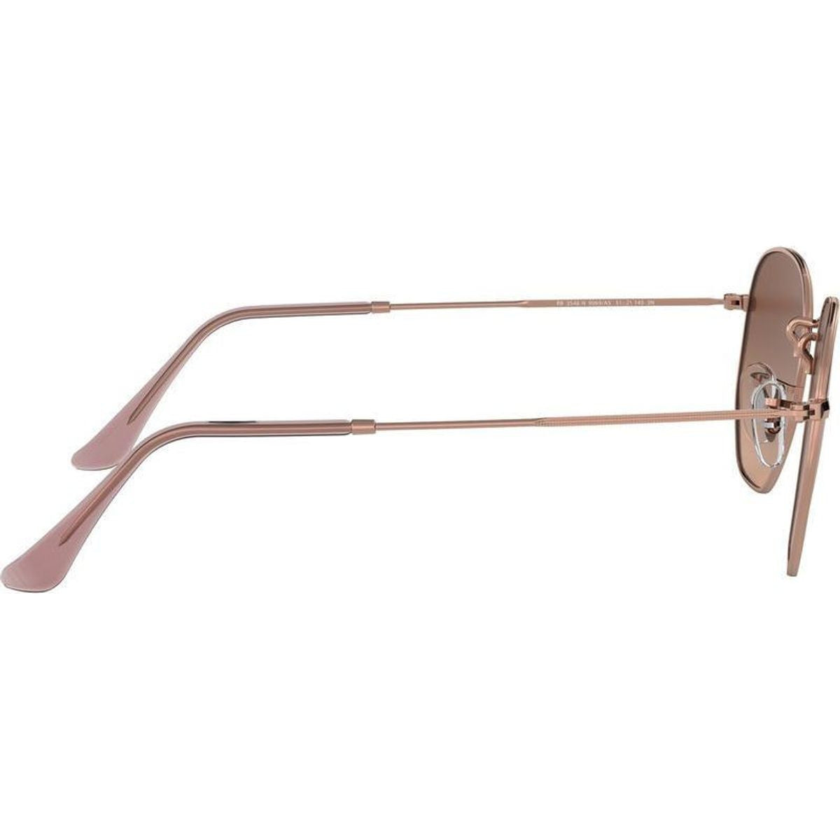 Hexagonal Flat RB3548N, Copper/Brown Gradient Glass Lenses 54 Eye Size