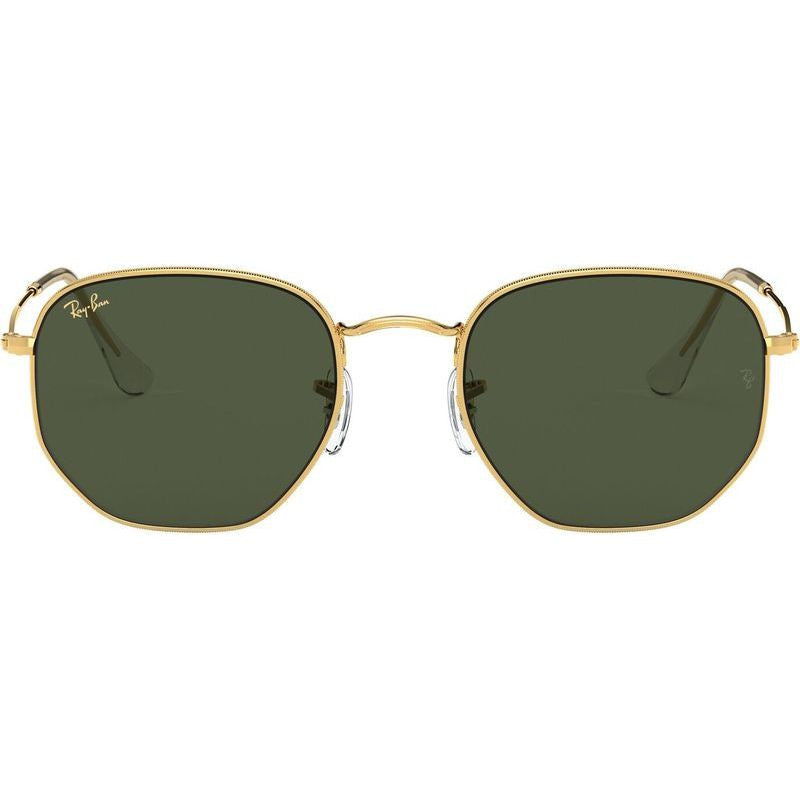 Hexagonal Legend RB3548, Legend Gold/Green Glass Lenses 54 Eye Size