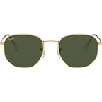 Hexagonal Legend RB3548, Legend Gold/Green Glass Lenses 54 Eye Size