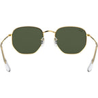 Hexagonal Legend RB3548, Legend Gold/Green Glass Lenses 54 Eye Size