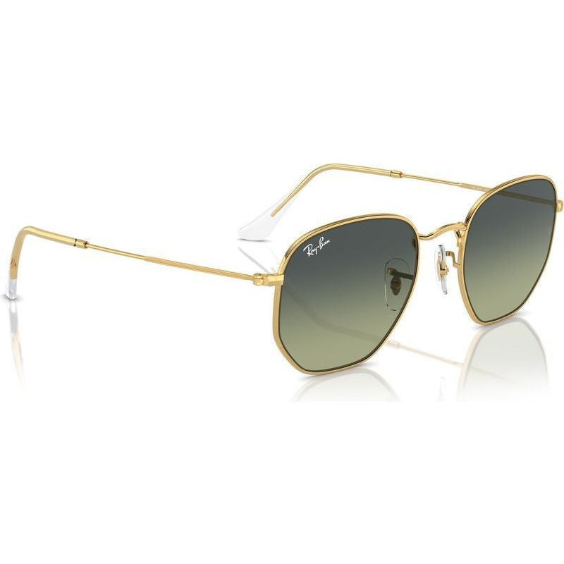 Hexagonal Legend RB3548, Arista/Vintage Green Gradient Glass Lenses 51 Eye Size