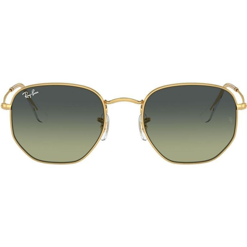 Hexagonal Legend RB3548, Arista/Vintage Green Gradient Glass Lenses 51 Eye Size