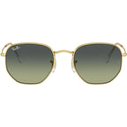 Hexagonal Legend RB3548, Arista/Vintage Green Gradient Glass Lenses 51 Eye Size