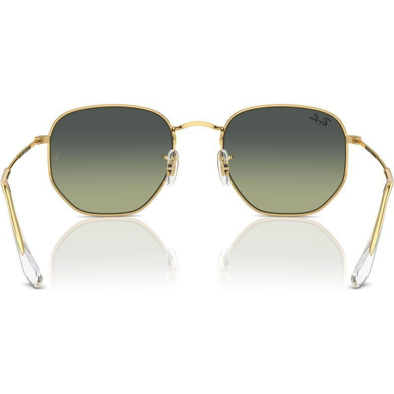 Hexagonal Legend RB3548, Arista/Vintage Green Gradient Glass Lenses 51 Eye Size