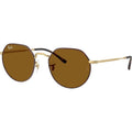 Jack RB3565, Matte Havana on Matte Arista/Brown Glass Lenses 53 Eye Size