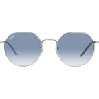 Jack RB3565, Silver/Blue Clear Gradient Glass Lenses 53 Eye Size