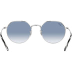 Jack RB3565, Silver/Blue Clear Gradient Glass Lenses 53 Eye Size