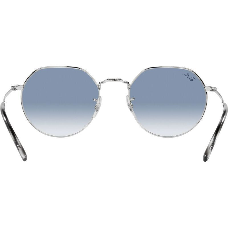 Jack RB3565, Silver/Blue Clear Gradient Glass Lenses 53 Eye Size