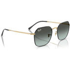 Jim RB3694, Black on Arista/Vintage Blue Black Gradient Glass Lenses 55 Eye Size