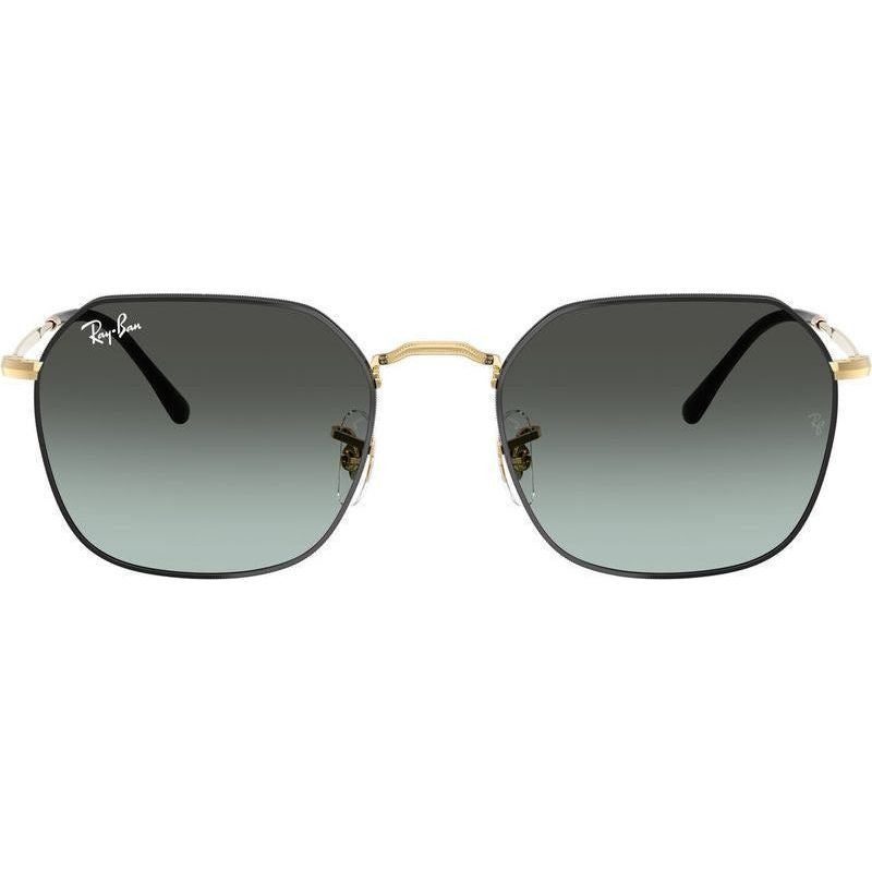 Jim RB3694, Black on Arista/Vintage Blue Black Gradient Glass Lenses 55 Eye Size