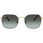 Jim RB3694, Black on Arista/Vintage Blue Black Gradient Glass Lenses 55 Eye Size