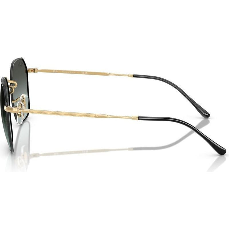 Jim RB3694, Black on Arista/Vintage Blue Black Gradient Glass Lenses 55 Eye Size