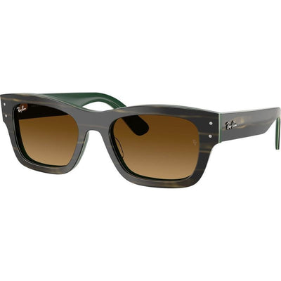 Joseph RB7683S, Striped Green on Green/Brown Gradient Glass Lenses