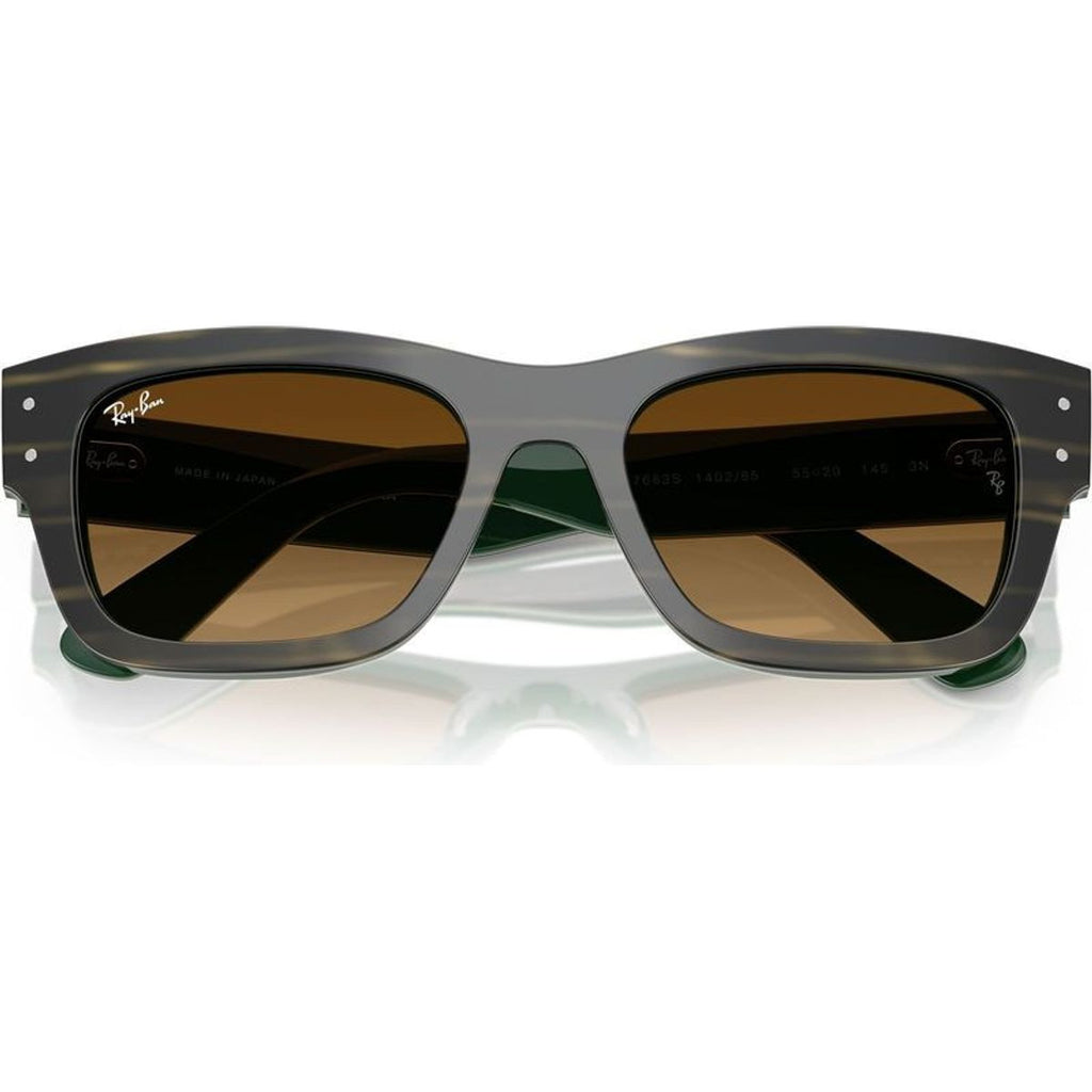 Joseph RB7683S, Striped Green on Green/Brown Gradient Glass Lenses