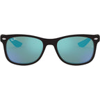 9052S Junior New Wayfarer, Matte Black/Blue Mirror Lenses