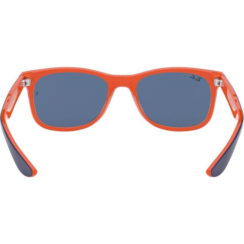 9052S Junior New Wayfarer, Blue on Orange/Blue Lenses