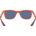 9052S Junior New Wayfarer, Blue on Orange/Blue Lenses