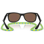 9052S Junior New Wayfarer, Rubber Black/Light Green Blue Mirror Lenses