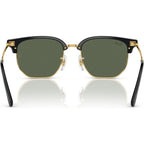 Junior New Clubmaster 9116S, Black on Arista/Dark Green Lenses