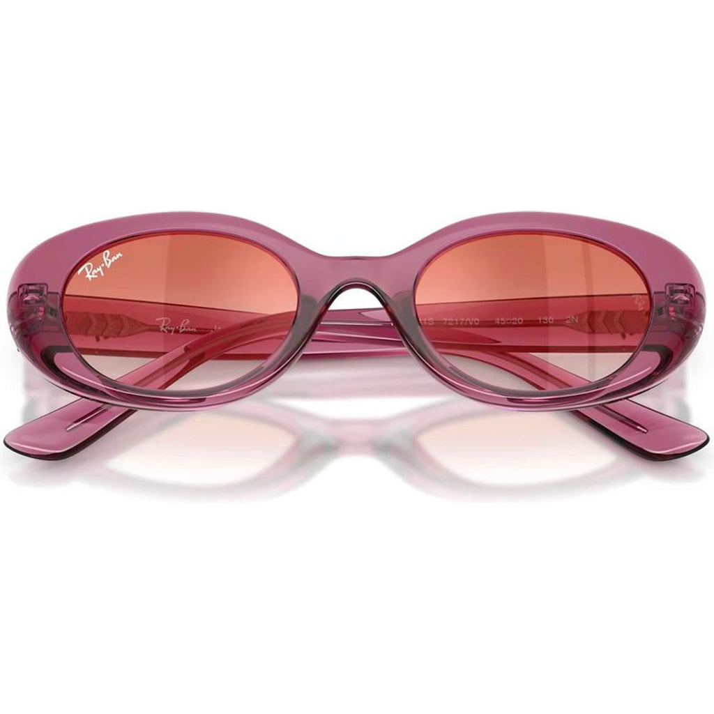 RJ9141S, Transparent Violet/Red Clear Gradient Mirror Lenses