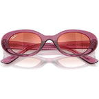 RJ9141S, Transparent Violet/Red Clear Gradient Mirror Lenses