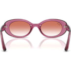RJ9141S, Transparent Violet/Red Clear Gradient Mirror Lenses