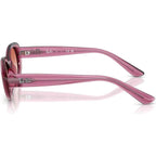 RJ9141S, Transparent Violet/Red Clear Gradient Mirror Lenses