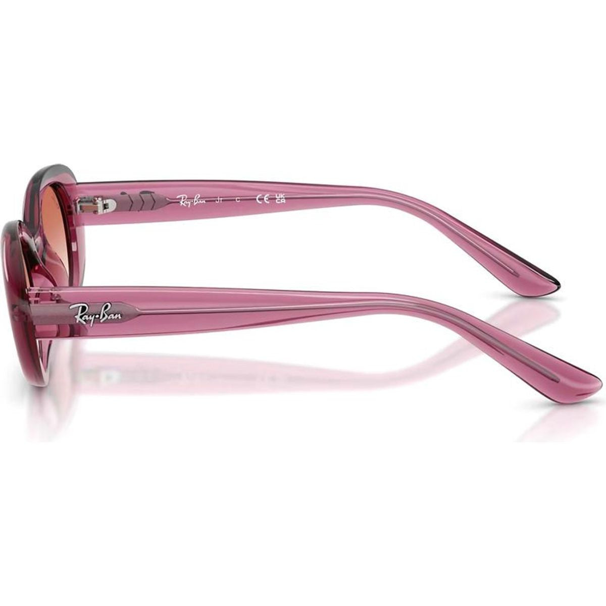 RJ9141S, Transparent Violet/Red Clear Gradient Mirror Lenses