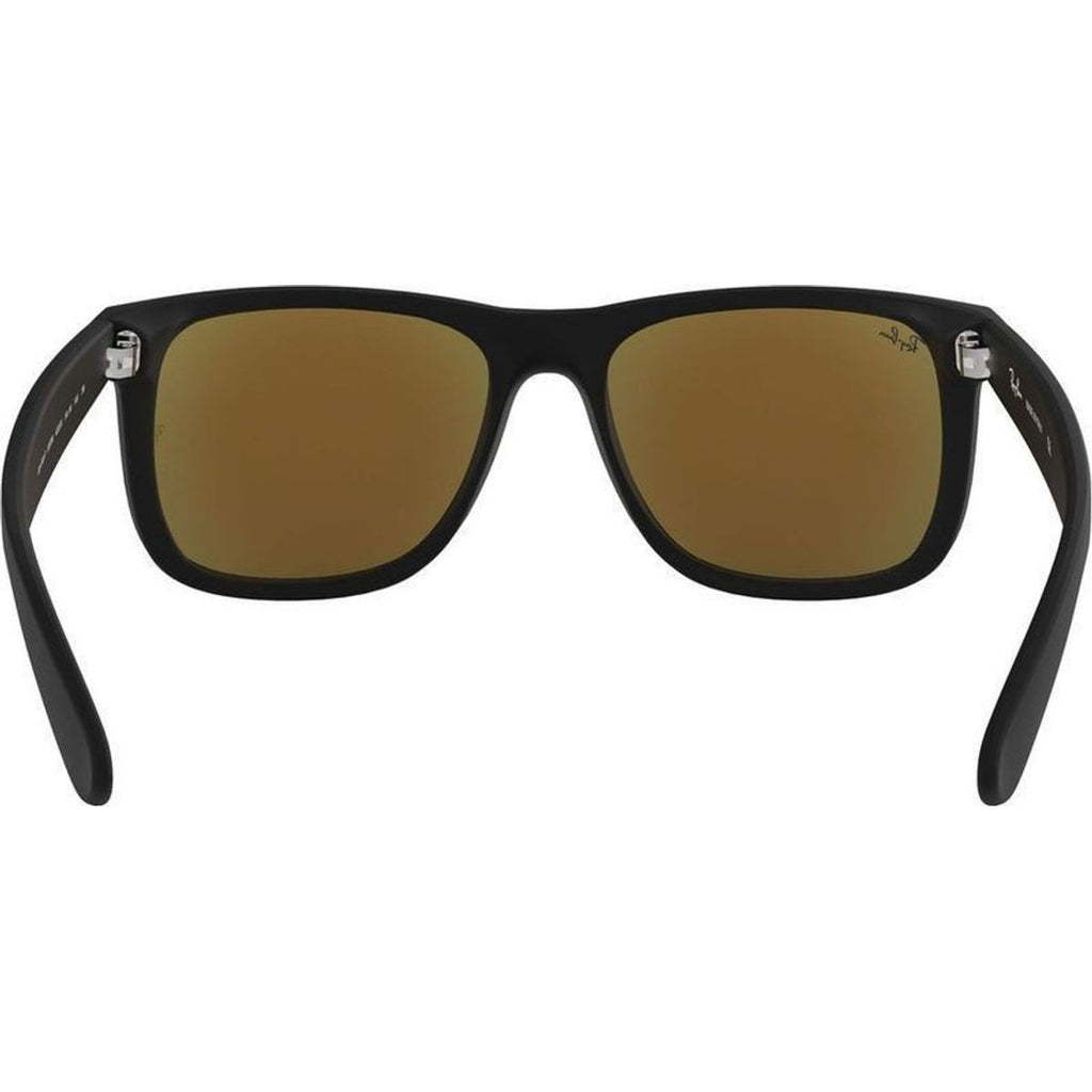 Justin Classic RB4165, Black Rubber/Blue Mirror Lenses 55 Eye Size