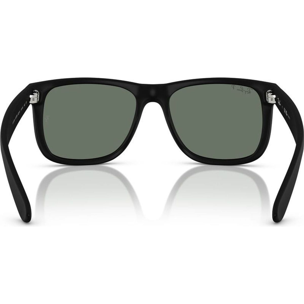 Justin Classic RB4165, Rubber Black/Green Silver Mirror Polarised Lenses 55 Eye Size