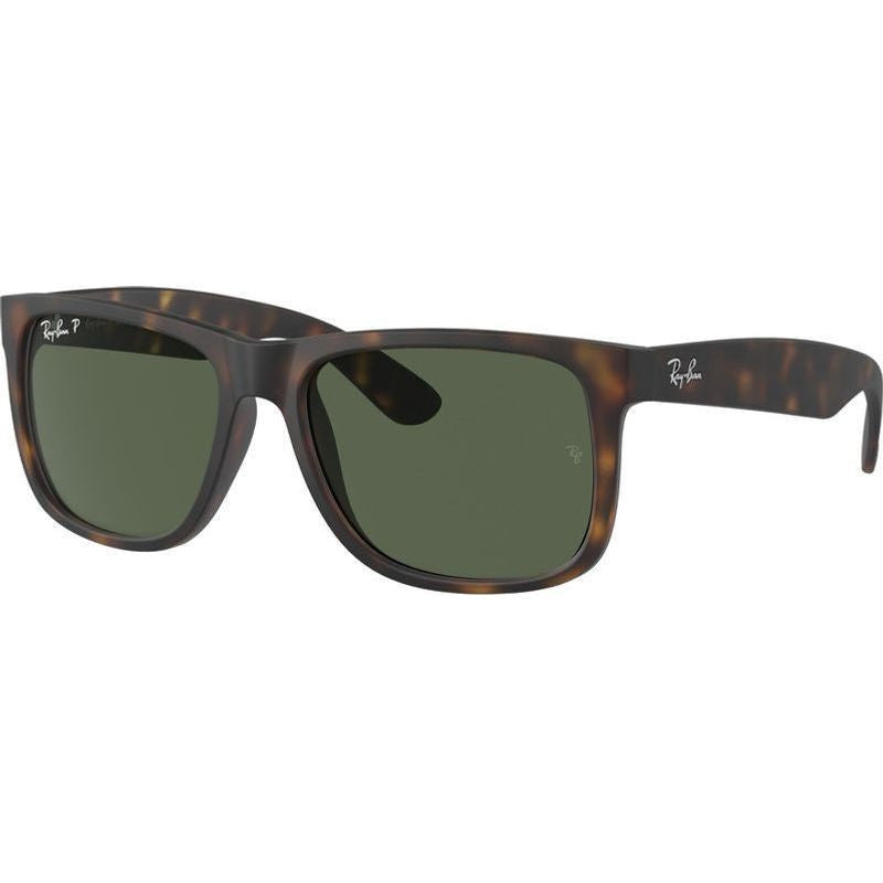 Justin Classic RB4165, Rubber Havana/Dark Green Polarised Lenses 55 Eye Size