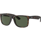 Justin Classic RB4165, Rubber Havana/Dark Green Polarised Lenses 55 Eye Size