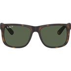 Justin Classic RB4165, Rubber Havana/Dark Green Polarised Lenses 55 Eye Size
